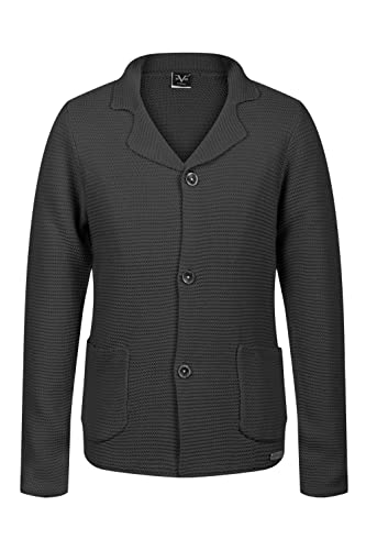 19V69 ITALIA Joey, Strickjacke Herren, Schwarz, L von 19V69 ITALIA