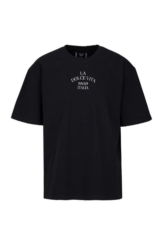 19V69 ITALIA Kurzarmshirt - OVERSIZE T-SHIRT MAURO MARINA - 19V69 Italia Versace von 19V69 ITALIA