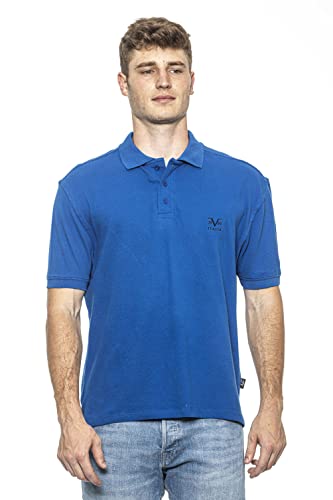 19V69 ITALIA Ricamo, Polohemd Herren, Blau, M von 19V69 ITALIA