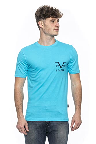 19V69 ITALIA Troy, T-Shirt Herren, Türkis, L von 19V69 ITALIA