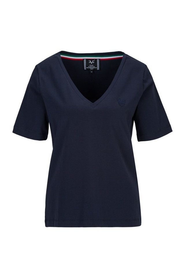 19V69 ITALIA T-Shirt BAILA Damen Basic V-Ausschnitt Kurzarm-Shirt (XS-XXL) von 19V69 ITALIA