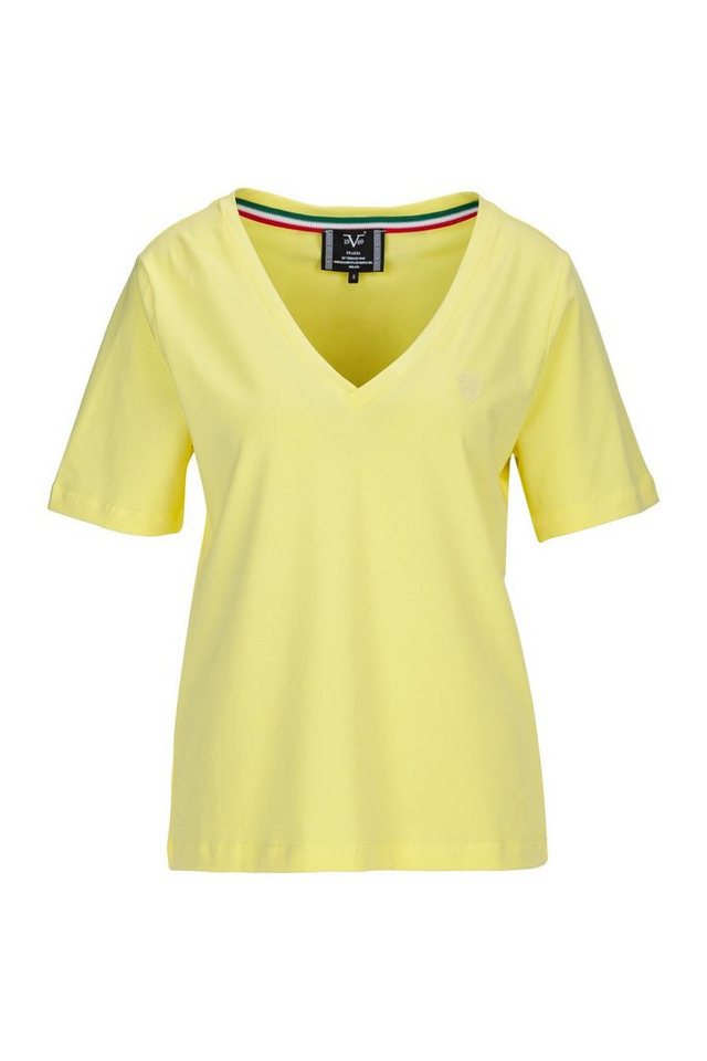 19V69 Italia by Versace T-Shirt BAILA Damen Basic V-Ausschnitt Kurzarm-Shirt (XS-XXL) von 19V69 Italia by Versace