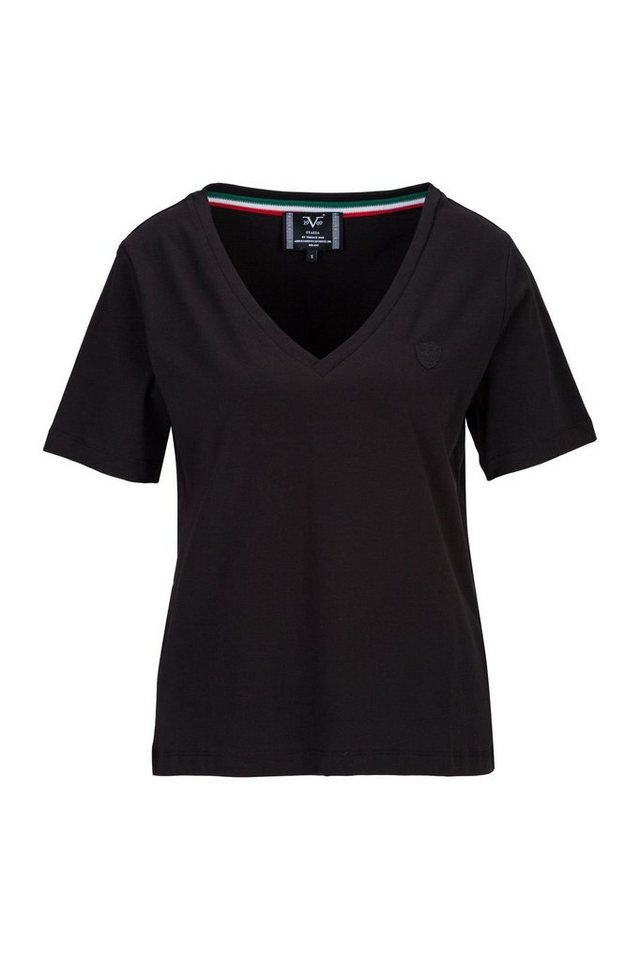 19V69 Italia by Versace T-Shirt BAILA Damen Basic V-Ausschnitt Kurzarm-Shirt (XS-XXL) von 19V69 Italia by Versace