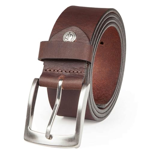 LINDENMANN Gürtel Herren Vollledergürtel aus Büffelleder, 40 mm breit, kürzbar, Gürtel, Ledergürtel, Jeans-Gürtel, XL, braun, Größe/Size:125 von LINDENMANN