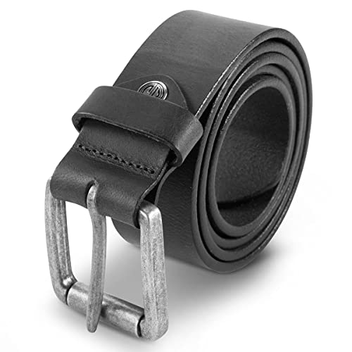 LINDENMANN Leder-Gürtel Herren 40 mm breit, Gürtel Herren Vollrindleder schwarz, Größe/Size:105, Farbe/Color:schwarz von LINDENMANN