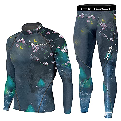 1Bests Herren Running Fitness Cooling Sportswear Camo Compression Short Sleeve Shirt + Pants Sets, Farbe: 3, Large von 1Bests