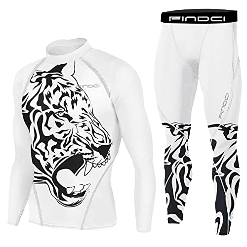 1Bests Herren Running Fitness Cooling Sportswear Camo Compression Short Sleeve Shirt + Pants Sets (XXXL, Black Grid), Farbe5, X-Large von 1Bests