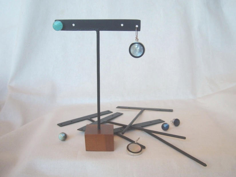 20 Stk. Stud Earring Display Und Teakholz Basis Für 2 Paare - Eisen Stud Displays Studs Schmuck Displays 20 Stk. Stud Earring Display Und Teakholz Basis Für 2 Paare - Eisen Stud Displays Studs Schmuck Displays von 1CraftExtravaganza