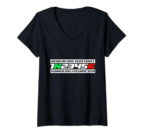 Damen 1N23456 Motorrad Gangschaltung Motorradfahrer T-Shirt mit V-Ausschnitt von 1N23456 Motorcyclist apparel ideas