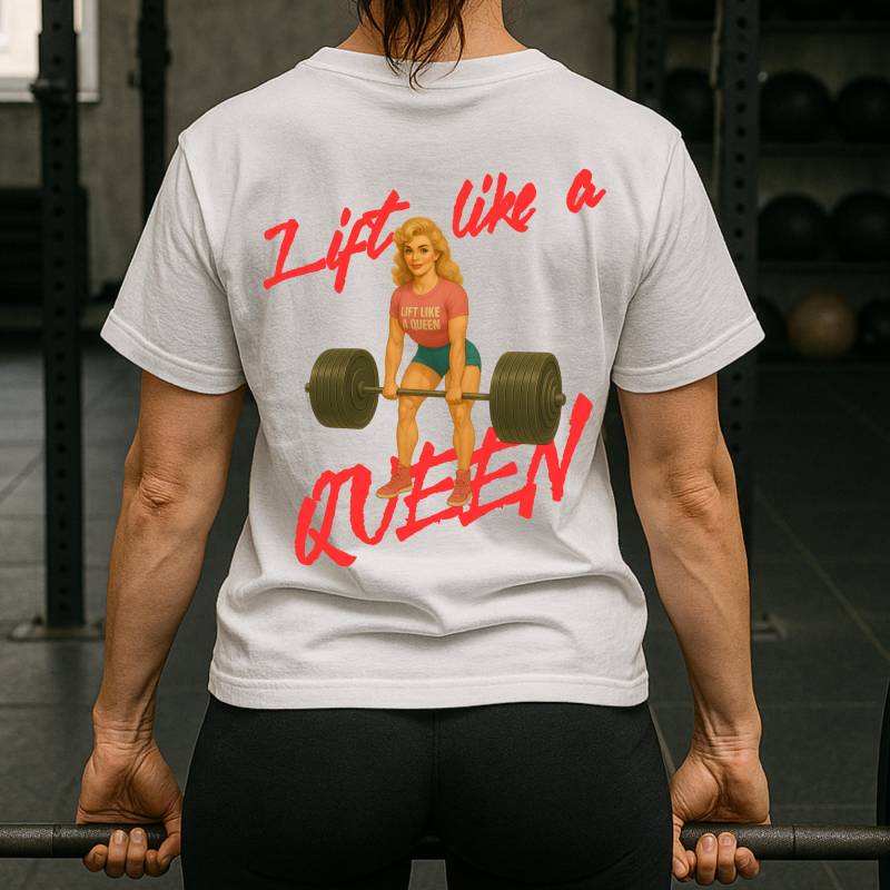 Frauen-Fitnessstudio Motivations-T-Shirt Heben Wie Eine Königin Shirt, Kraftdreikampf Geschenk von 1ONEPERCENTClothing