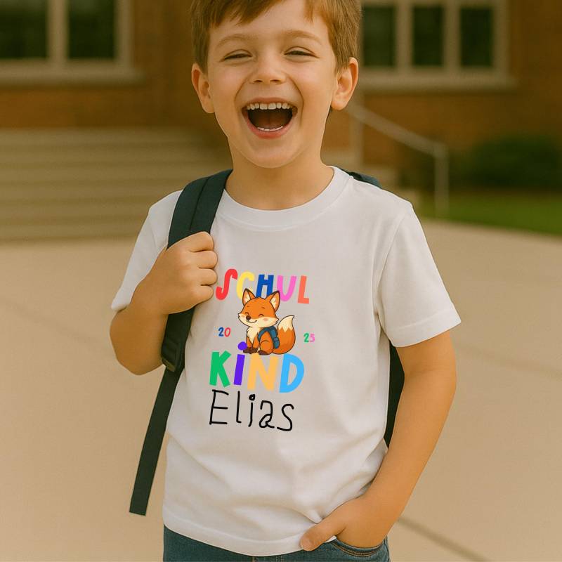 Personalisiertes Erster Schultag Shirt 2025 - Benutzerdefiniertes Namens-T-Shirt von 1ONEPERCENTClothing
