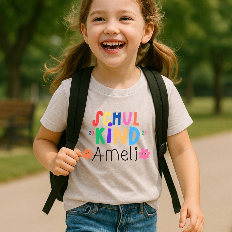 Personalisierter Erster Schultag Shirt 2025 - Benutzerdefiniertes Namensgeschenk von 1ONEPERCENTClothing