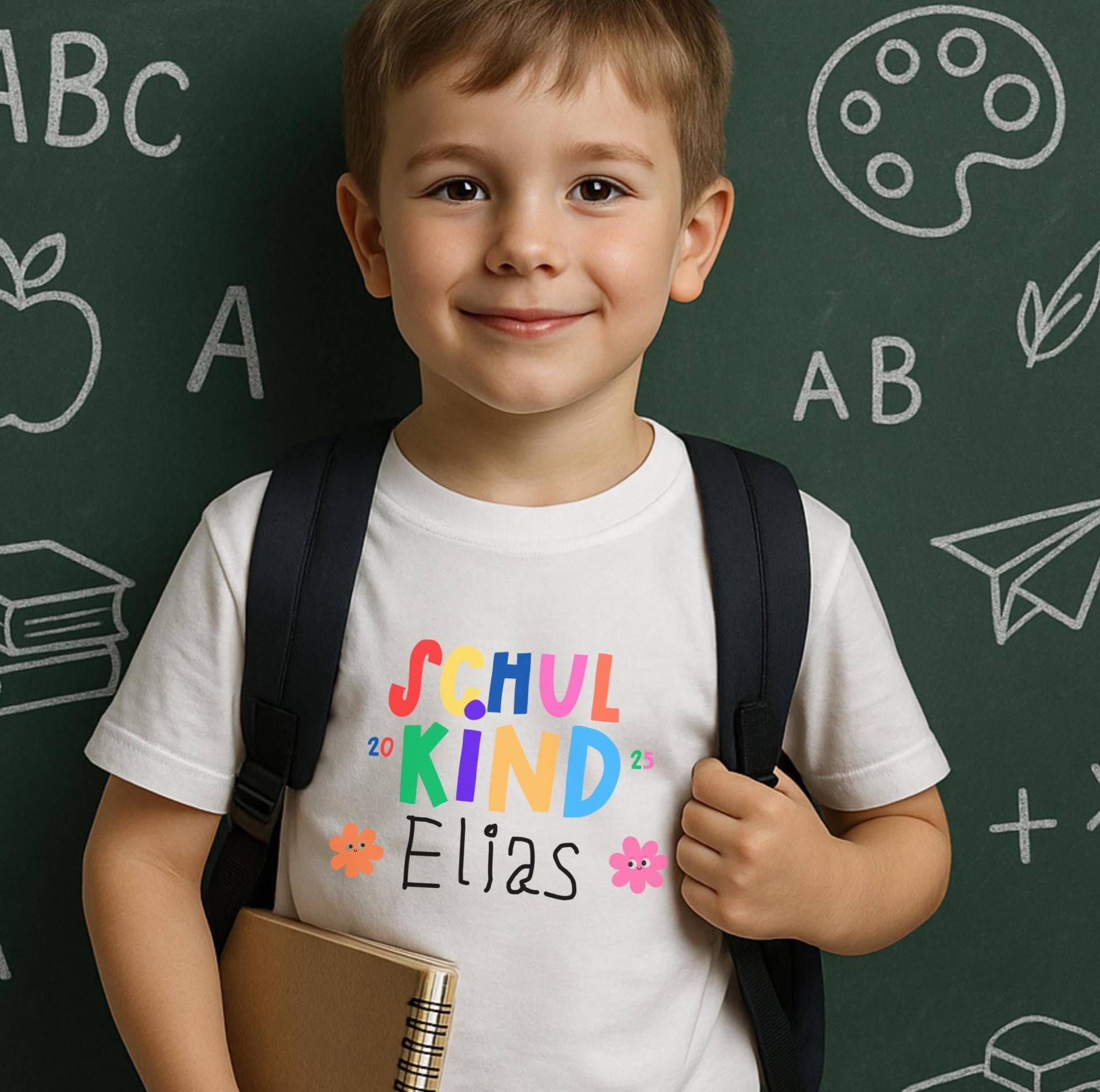 Personalisiertes Erster Schultag Shirt 2025 - Benutzerdefiniertes Namens-T-Shirt von 1ONEPERCENTClothing