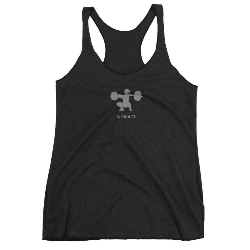 Sauber - Gewichtheben/Crossfit Damen Triblend Racerback Tank von 1RMFIT