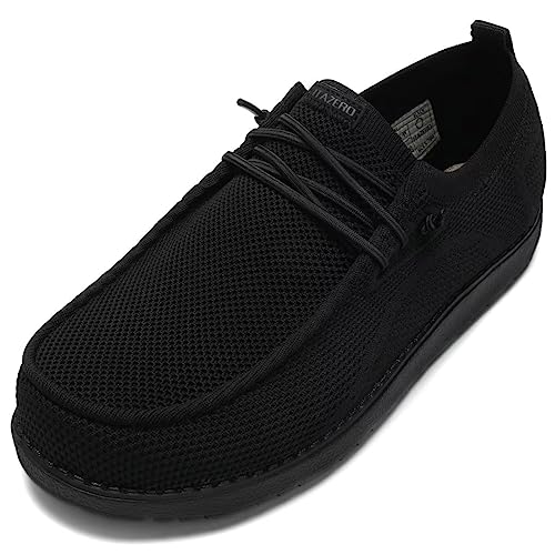 1TAZERO Extra breite Schuhe für Herren – breite Breite 4E (5E) Slip-on Diabetiker Max Schuhe mit Fußgewölbeunterstützung Plantarfasziitis Loafers Casual für geschwollene Füße, Schwarz, 12 XX-Wide von 1TAZERO