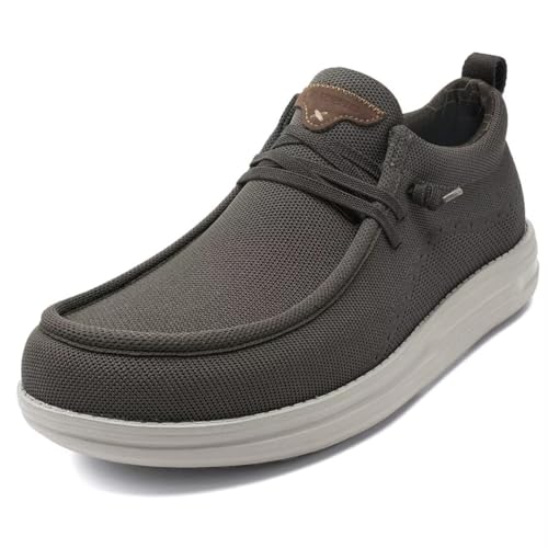 1TAZERO Wide-Shoes für Herren - Toe-Box Walking Schuhe mit Fußgewölbeunterstützung, 6e Brown, 9.5 XX-Wide von 1TAZERO