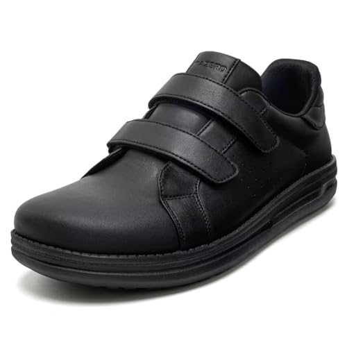 1TAZERO Wide-Shoes für Herren - Toe-Box Walking Schuhe mit Fußgewölbeunterstützung, B-schwarz, 14 Wide von 1TAZERO