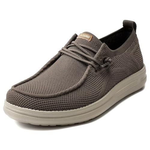1TAZERO Wide-Shoes für Herren - Toe-Box Walking Schuhe mit Fußgewölbeunterstützung, Bk Khaki, 46 EU von 1TAZERO