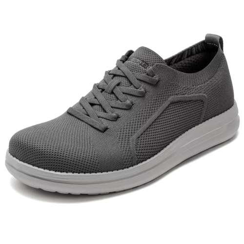 1TAZERO Wide-Shoes für Herren - Toe-Box Walking Schuhe mit Fußgewölbeunterstützung, GRAU, 44 EU von 1TAZERO
