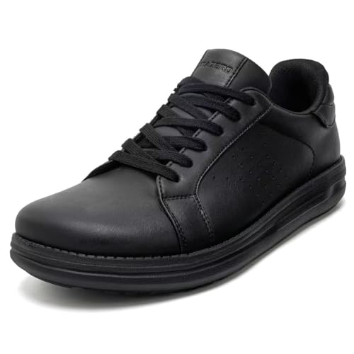 1TAZERO Wide-Shoes für Herren - Toe-Box Walking Schuhe mit Fußgewölbeunterstützung, Schwarz, 46 EU von 1TAZERO