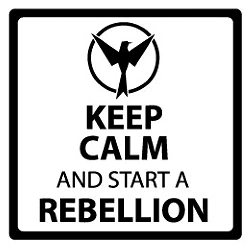 1art1 Spaß Keep Calm And Start A Rebellion Poster-Sticker Tattoo Aufkleber 9x9 cm von 1art1