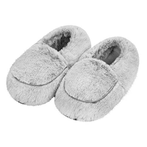 1i4 Group Beheizte Hausschuhe für die Mikrowelle – duftende beheizte und kühlende Hausschuhe für ultimativen Komfort, GRAU, Medium 1i4 Group Beheizte Hausschuhe für die Mikrowelle – duftende beheizte und kühlende Hausschuhe für ultimativen Komfort, GRAU, Medium von 1i4 Group