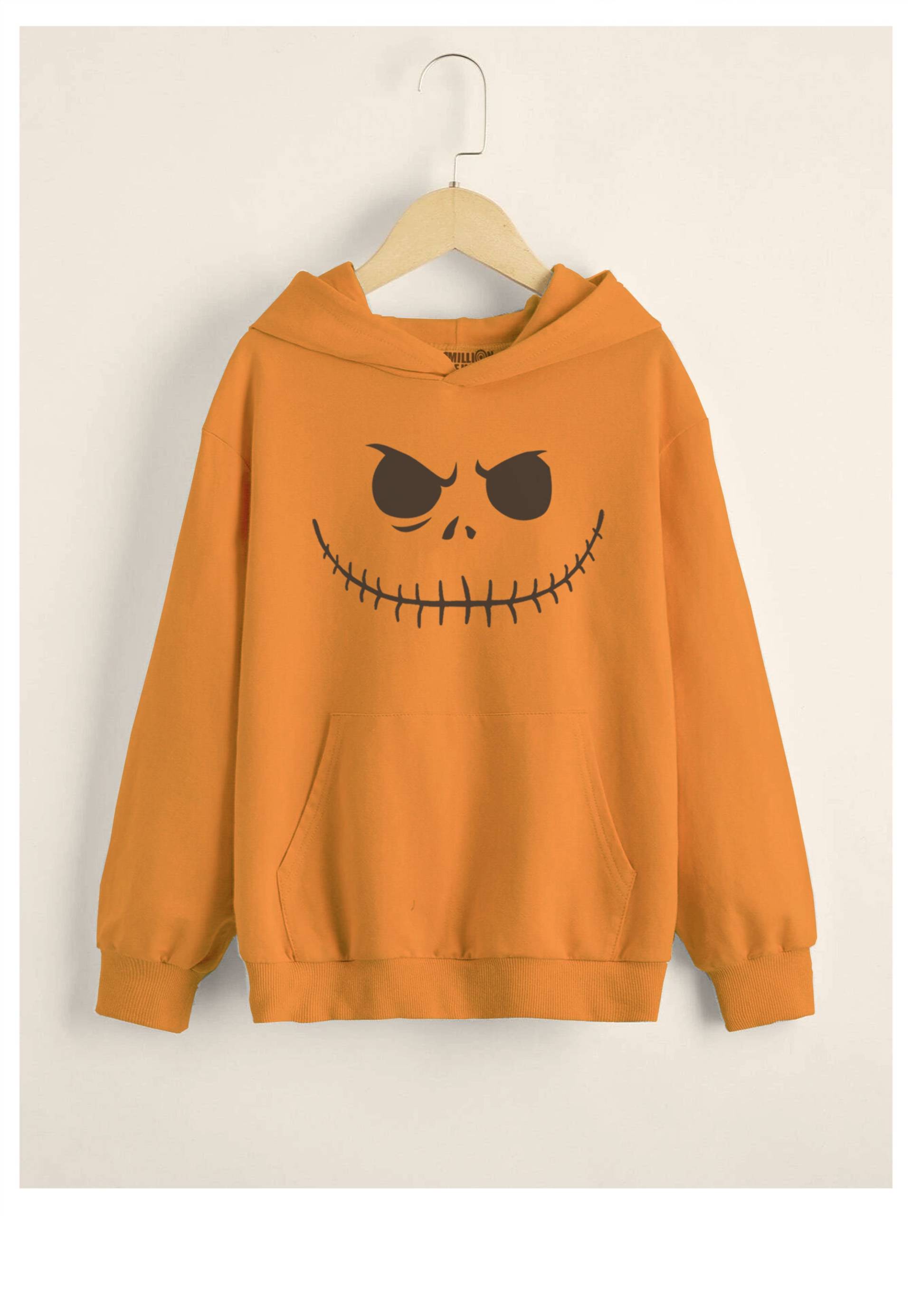 Kinder Kürbis Jack Gesicht Halloween Kapuzen Sweatshirt Für Alter 3 - 13 Jahre Kinder Kürbis Jack Gesicht Halloween Kapuzen Sweatshirt Für Alter 3 - 13 Jahre von 1millionofus
