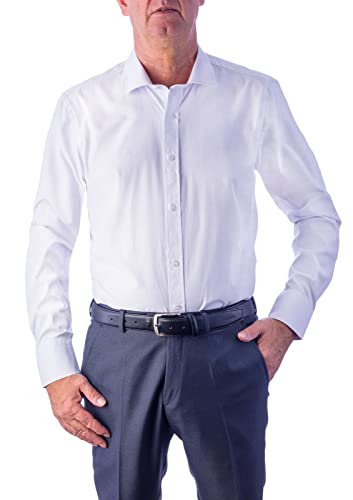 1st American Elegant Herren Langarmhemd 100% Baumwolle Silk Touch Regular Fit Italienischer Kragen – Bügellose Größen Bis XXXXL von 1st American