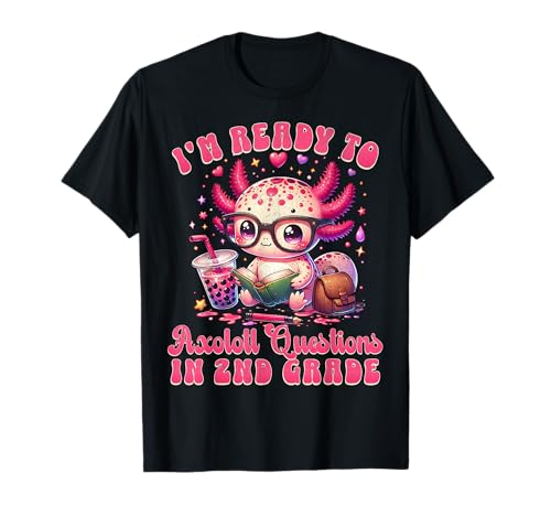 Bereit, die 2. Klasse Axolotl am ersten Schultag zu Fragen, Mädchen T-Shirt Bereit, die 2. Klasse Axolotl am ersten Schultag zu Fragen, Mädchen T-Shirt von 1st Day Of Second Grade Axolotl Shirts Outfit Girl
