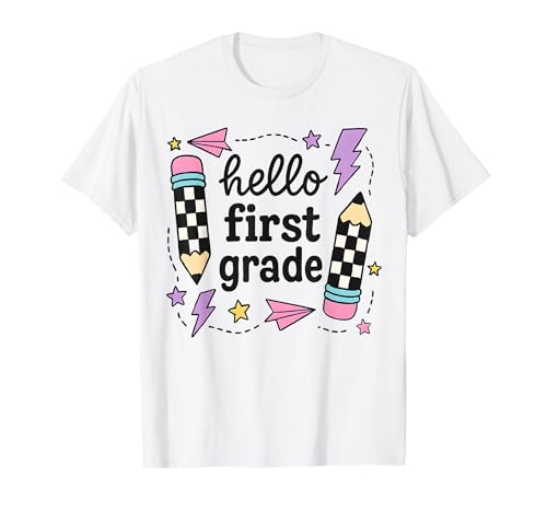1. Klasse Back to School Kids Hello First Grade Mädchen Jungen T-Shirt 1. Klasse Back to School Kids Hello First Grade Mädchen Jungen T-Shirt von 1st Grade Back To School Kids Hello First Grade