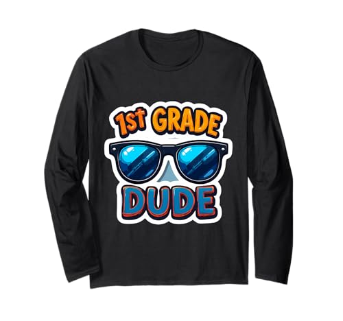 1st Grade Dude First Grader Sonnenbrille Back to School Boys Langarmshirt von 1st Grade Dude First Grader Products