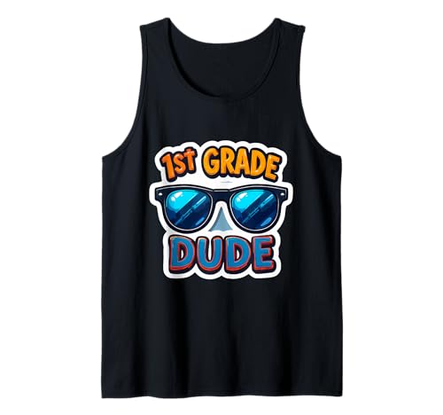 1st Grade Dude First Grader Sonnenbrille Back to School Boys Tank Top von 1st Grade Dude First Grader Products