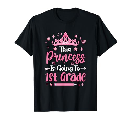 Prinzessin geht in die 1. Klasse für Mädchen Kinder zurück zur Schule T-Shirt Prinzessin geht in die 1. Klasse für Mädchen Kinder zurück zur Schule T-Shirt von 1st Grade Princess School