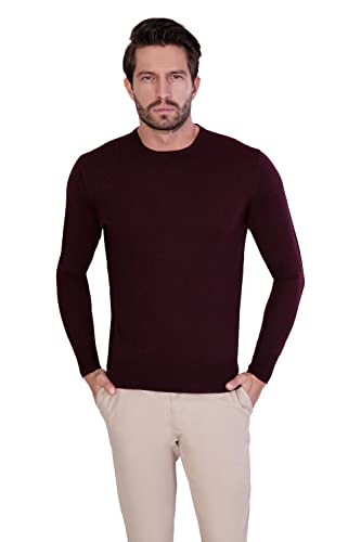 1stAmerican Langärmlicher Pullover Mit Rundhalsausschnitt Für Herren Violett Farbe Aus Seide Und Kaschmir - Feinheit Winter Pullover 14 Größe M von 1stAmerican