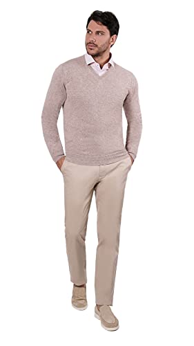 1stAmerican Made in Italy Winter längarmige Pullover aus 100% reinen Kaschmir V-Ausschnitt Herren Slim Fit - winterliche Herren 100% Cashmere von 1stAmerican