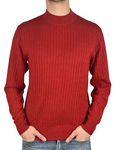 1stAmerican langärmliger und einfarbiger Rollkragenpullover Herren aus Kaschmir und Seide winterliche Pullover Cashmere von 1stAmerican