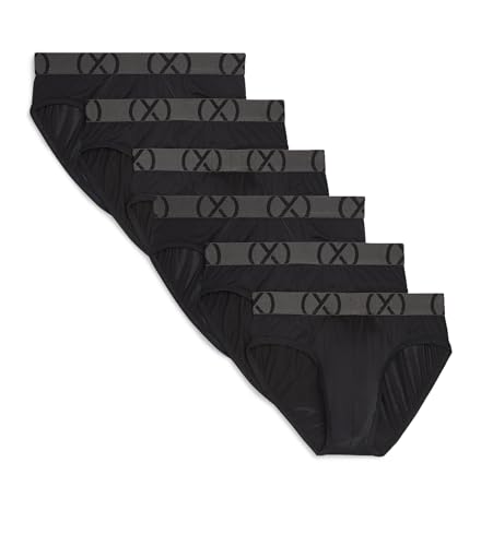 2(X)IST)ist)IST Herren (X) Sport Mesh 6er-Pack No Show Slip, 6 Stück, schwarz, Small von 2(x)ist