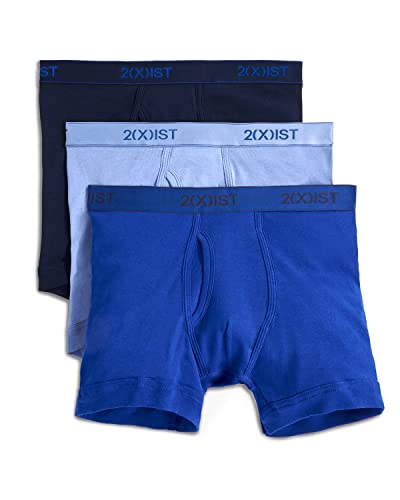 2(x)ist)IST Essential Herren-Boxershorts, Baumwolle, 3er-Pack (3er-Pack), Marineblau/Kobaltblau/Porzellan, XL von 2(x)ist