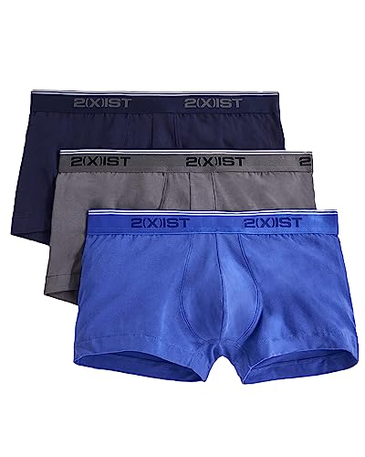 2(x)ist)IST Herren-Badehose, Baumwolle, Stretch, 3er-Pack, Eclipse/Leine/Blei, Blau, Large von 2(x)ist