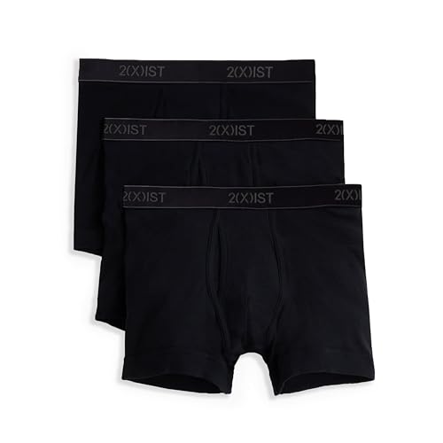 2(X)IST Herren-Boxershorts, Baumwolle, 3er-Pack - Schwarz - Large von 2(x)ist