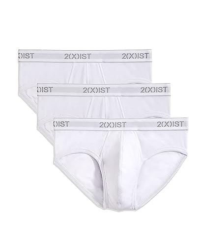 2(X)IST Essential Cotton No Show Slip für Herren, 3er-Pack, Weißes Logo, X-Large von 2(x)ist