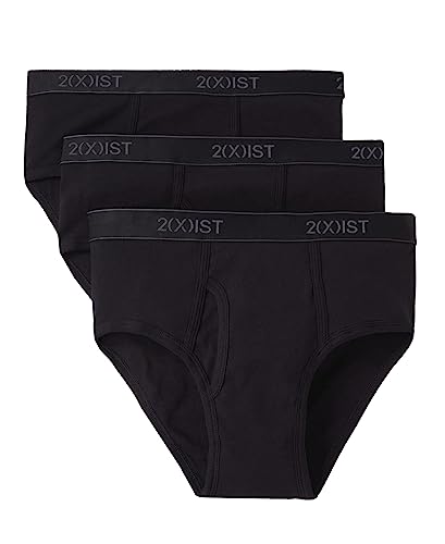 2(X)IST Herren-Slip, Baumwoll-Stretch, 3er-Pack, Schwarz/Grau/Anthrazit meliert, M von 2(x)ist