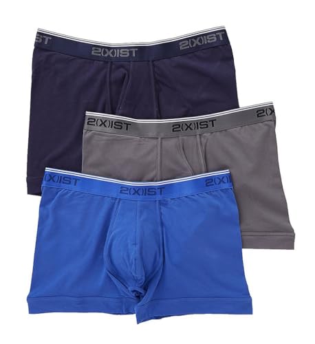 2(x)ist)IST Herren-Boxershorts, Baumwoll-Stretch, Multipack, Eclipse/Lead/Dazzling Blue, L von 2(x)ist