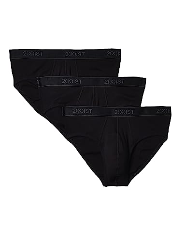 2(X)IST)ist)IST Herren Essential Cotton No Show Slip 3er-Pack, Schwarzes Logo, Large von 2(x)ist