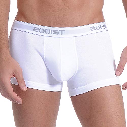 2(X)IST)ist)IST Herren Essential Cotton No Show Trunk 3er-Pack, weiß, S von 2(x)ist