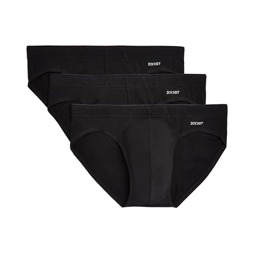 2(x)ist)IST Herren-Slip, Baumwolle, Stretch, 3er-Pack - Schwarz - Large von 2(x)ist