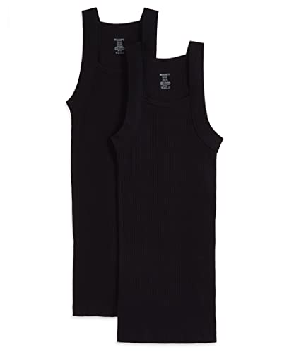 2(X)IST)ist Herren Essential Cotton Square Cut Tank 2-Pack Baselayer-Shirt, Tiefschwarz, S EU von 2(x)ist