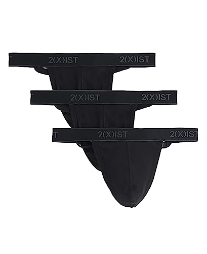 2(X)IST Herren Essential Cotton 3er Pack Y-Back Thong, schwarz, Medium von 2(x)ist