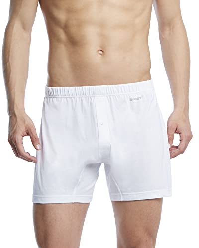 2(x)ist)IST Men's Pima Cotton Knit Boxer White, Large von 2(x)ist