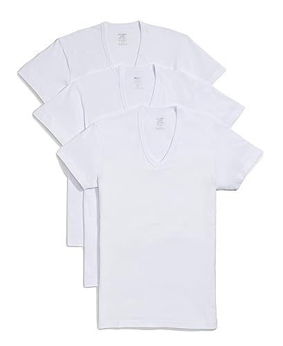 2(X)IST)ist)IST Mens Essential Cotton Slim Fit V-Neck T-Shirt 3-Pack Base Layer Top, Pure White, Medium US von 2(x)ist